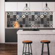 wall decal tiles - 30 wall stickers cement tiles azulejos gomez - ambiance-sticker.com