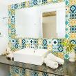 wall decal tiles - 30 wall stickers cement tiles azulejos isodora - ambiance-sticker.com