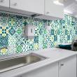 wall decal tiles - 30 wall stickers cement tiles azulejos lucilia - ambiance-sticker.com