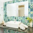 wall decal cement tiles - 30 wall stickers cement tiles azulejos lucilia - ambiance-sticker.com