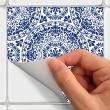 wall decal cement tiles - 30 wall stickers cement tiles azulejos Luisa - ambiance-sticker.com