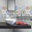 wall decal tiles - 30 wall stickers cement tiles azulejos milonda - ambiance-sticker.com