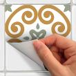 wall decal cement tiles - 30 wall stickers cement tiles azulejos rafia - ambiance-sticker.com