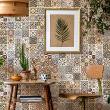 wall decal cement tiles - 30 wall stickers cement tiles azulejos sinofiona - ambiance-sticker.com