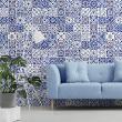 wall decal cement tiles - 30 wall stickers cement tiles corchiano - ambiance-sticker.com