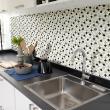 wall decal tiles materials - 30 wall stickers cement tiles marbled effect white beige and black - ambiance-sticker.com
