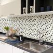 wall decal tiles - 30 wall stickers cement tiles marbled effect white beige and black - ambiance-sticker.com