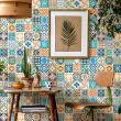 wall decal cement tiles - 30 wall stickers cement tiles ferario - ambiance-sticker.com