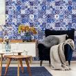 wall decal cement tiles - 30 wall stickers cement tiles flavie - ambiance-sticker.com