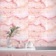 wall decal cement tiles - 30 wall stickers cement tiles pink santa domingo marble - ambiance-sticker.com