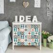 Wall decal furniture cement tile30 wall stickers furniture cement tile aliania - ambiance-sticker.com