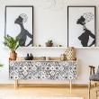 Wall decal furniture cement tile30 wall decal tiled furniture authentic manuelina - ambiance-sticker.com