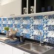 wall decal tiles - 30 wall stickers cement tiles terrazzo yumi - ambiance-sticker.com