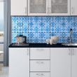 wall decal cement tiles - 30 wall decal tiles azulejos Ilya - ambiance-sticker.com