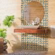 wall decal cement tiles - 30 wall stickers tiles azulejos Lungelo - ambiance-sticker.com