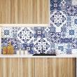 wall decal cement tiles - 30 wall decal tiles azulejos Polka - ambiance-sticker.com