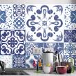 wall decal cement tiles - 30 wall decal tiles azulejos Polka - ambiance-sticker.com
