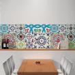 wall decal cement tiles - 30 wall decal tiles azulejos Salsa - ambiance-sticker.com