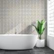 wall decal cement tiles - 30 wall stickers tiles gray and gold marble effect - ambiance-sticker.com