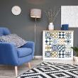 Wall decal tiled furniture 30 wall stickers tiled furniture clioria - ambiance-sticker.com