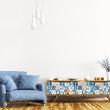 Wall decal tiled furniture 30 wall stickers tiled furniture francina - ambiance-sticker.com