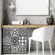 Wall decal furniture cement tile30 wall decal tiled furniture hortelano - ambiance-sticker.com