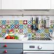 wall decal tiles - 60 wall decal cement tiles azulejos enricia - ambiance-sticker.com