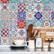 wall decal cement tiles - 60 wall stickers cement tiles azulejos flavia - ambiance-sticker.com