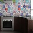 wall decal tiles - 60 wall stickers cement tiles azulejos flavia - ambiance-sticker.com