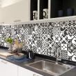 wall decal cement tiles - 60 wall stickers cement tiles azulejos giuncheto - ambiance-sticker.com