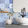 wall decal tiles - 60 wall decal cement tiles azulejos jelina - ambiance-sticker.com