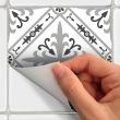 wall decal cement tiles - 60 wall stickers cement tiles azulejos Luca - ambiance-sticker.com