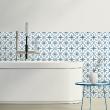 wall decal tiles - 60 wall decal cement tiles azulejos Paz - ambiance-sticker.com