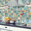 wall decal cement tiles - 60 wall stickers cement tiles pianicio - ambiance-sticker.com