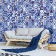 wall decal cement tiles - 60 wall stickers cement tiles satio - ambiance-sticker.com