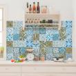 wall decal cement tiles - 60 wall stickers tiles azulejos Bunbury - ambiance-sticker.com