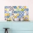 wall decal cement tiles - 60 wall decal tiles azulejos vintage original - ambiance-sticker.com