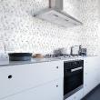wall decal cement tiles materials - 60 wall decal tiles black and white marbled effect - ambiance-sticker.com