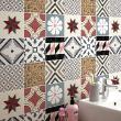 wall decal tiles - 9 wall stickers cement tiles alana - ambiance-sticker.com