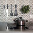 wall decal cement tiles - 9 wall stickers cement tiles ciarana - ambiance-sticker.com