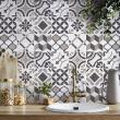 wall decal cement tiles - 9 wall stickers cement tiles azulejos andy - ambiance-sticker.com
