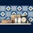 wall decal tiles - 9 wall decal cement tiles azulejos Angelo - ambiance-sticker.com