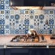 wall decal tiles - 9 wall stickers cement tiles azulejos faba - ambiance-sticker.com
