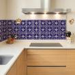 wall decal cement tiles - 9 wall stickers cement tiles azulejos Gracia - ambiance-sticker.com