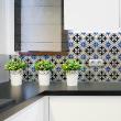 wall decal tiles - 9 wall stickers cement tiles azulejos Luciano - ambiance-sticker.com