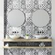 wall decal tiles - 9 wall stickers cement tiles azulejos luisito - ambiance-sticker.com