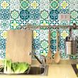 wall decal tiles - 9 wall stickers cement tiles azulejos risolo - ambiance-sticker.com