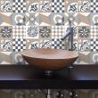 wall decal tiles - 9 wall stickers cement tiles azulejos sovana - ambiance-sticker.com