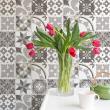 wall decal tiles - 9 wall stickers cement tiles azulejos tito - ambiance-sticker.com