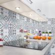 wall decal cement tiles - 9 wall stickers cement tiles azulejos torrevieja - ambiance-sticker.com